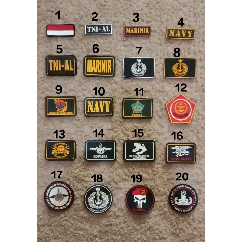 Logo rubber patch TNI AL