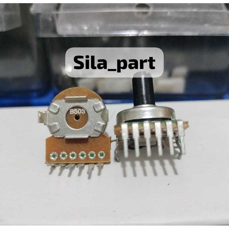 Potensio Polytron 6 pin kaki tekuk as pendek original