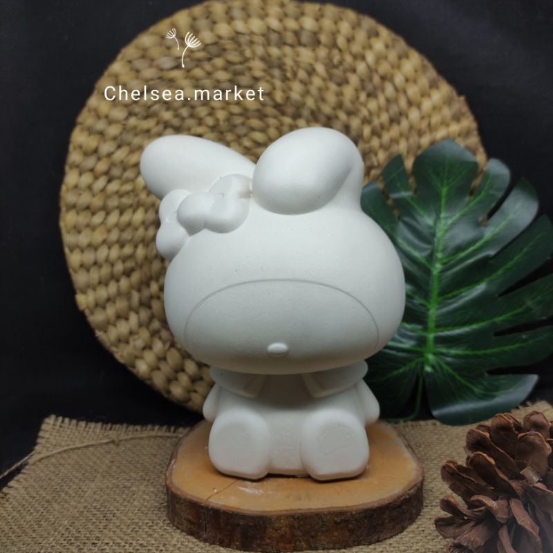 patung lukis gypsum Melodi 3D