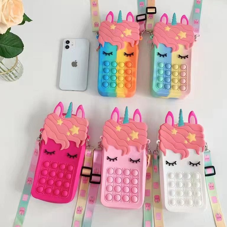 Bagus Dipakai TAS SELEMPANG POP IT JUMBO MUAT HP  KARAKTER BAG BESAR