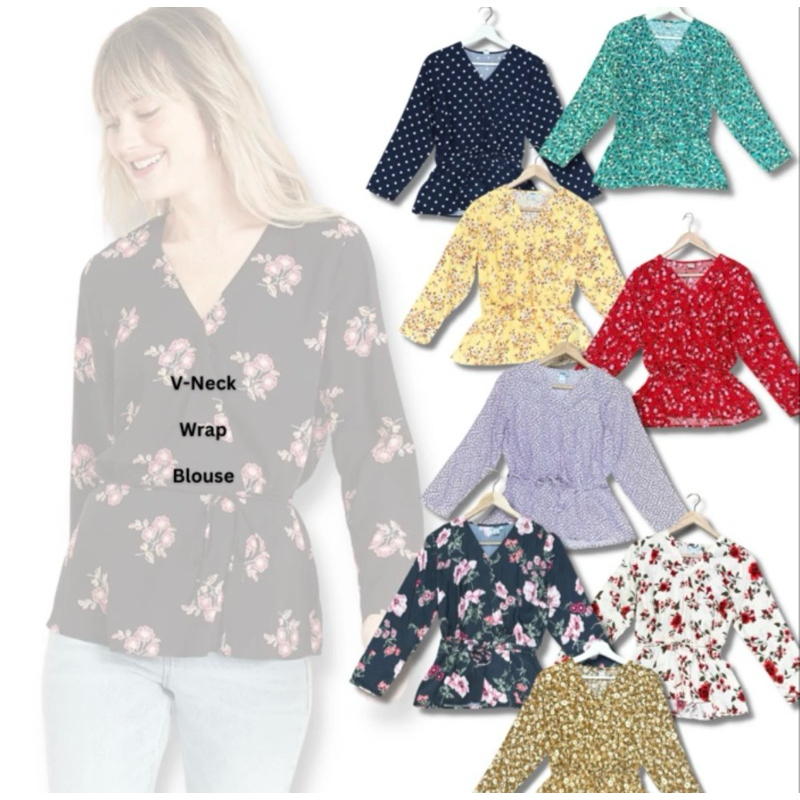 KEMEJA KIMONO V NECK OLD NAVY / BLOUSE V NECK KIMONO RAYON