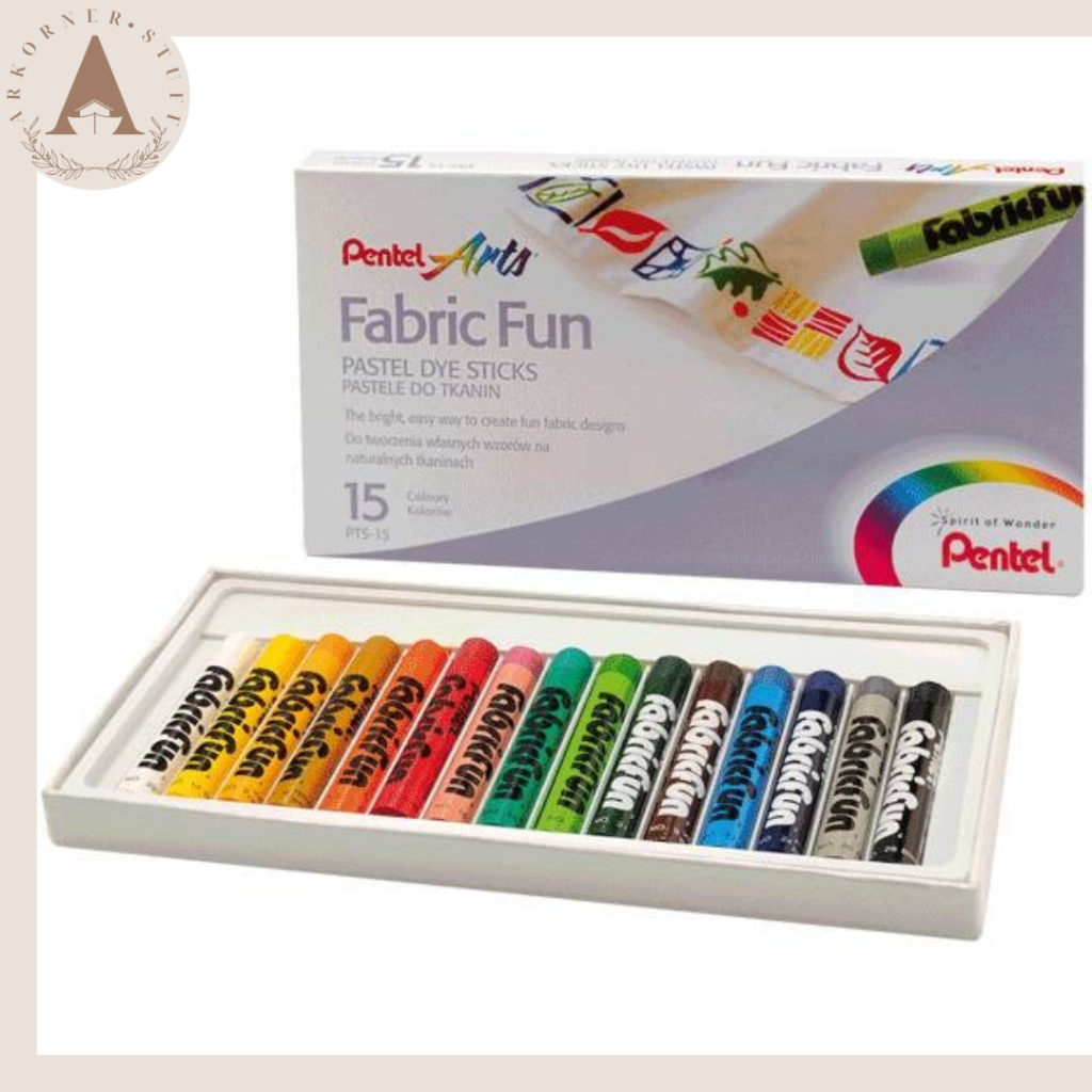 

[SET 15] Pentel Crayon Fabric Fun Krayon Kain 15 Warna