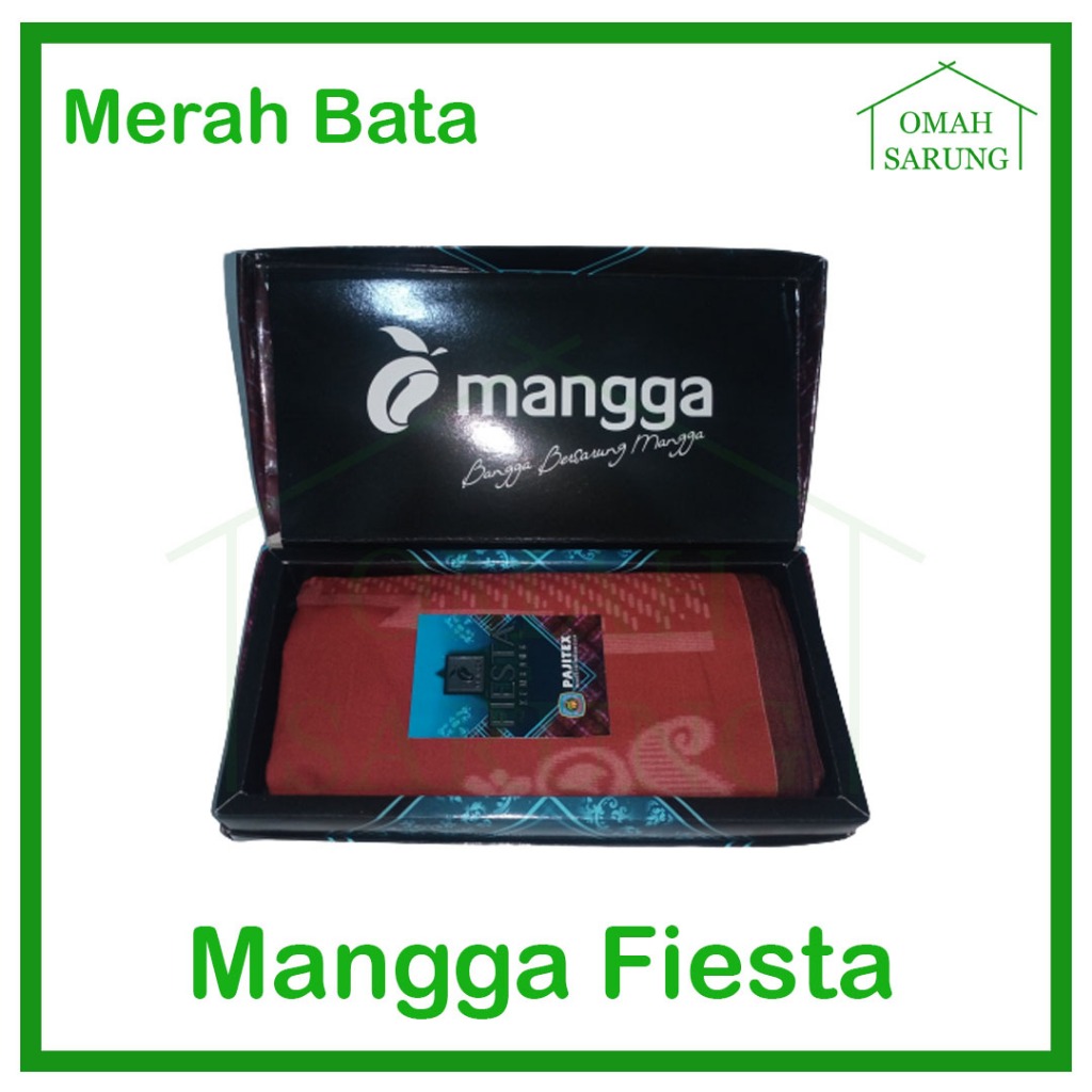 Sarung Tenun Mangga Fiesta Kembang Warna Merah Bata Original Premium OMAH SARUNG