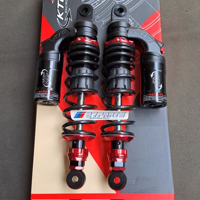SHOCK KTC EVO RX KING HITAM MERAH 320MM SHOCKBREAKER KTC RX KING KTC EVO HITAM MERAH