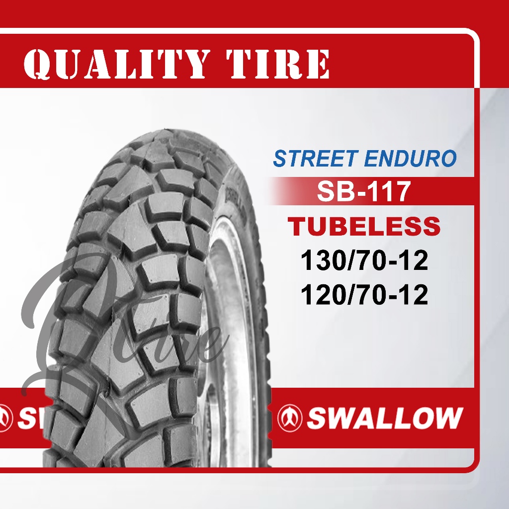 BAN MOTOR SWALLOW SB-117 STREET ENDURO 120/70 130/70 RING 12 TUBELESS
