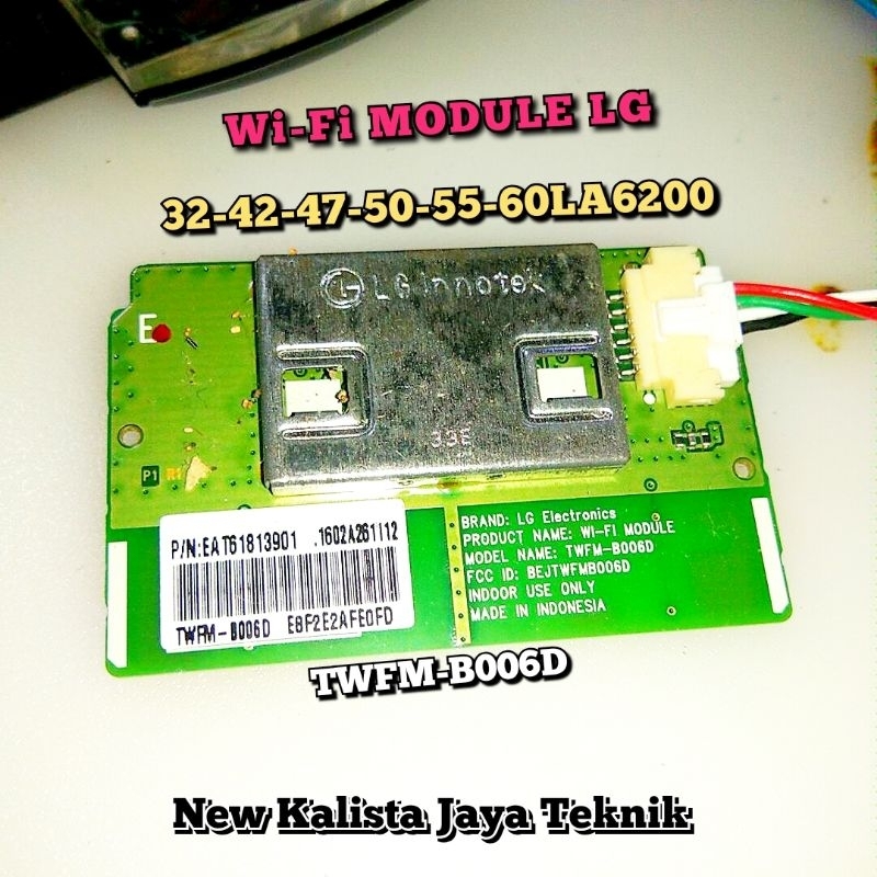 WI-FI BLUETOOTH LG 60LA6200 55LA6200 42LA6200 47LA6200 32LA6200 ORIGINAL TWFM-B006D MODUL WIFI TV SM