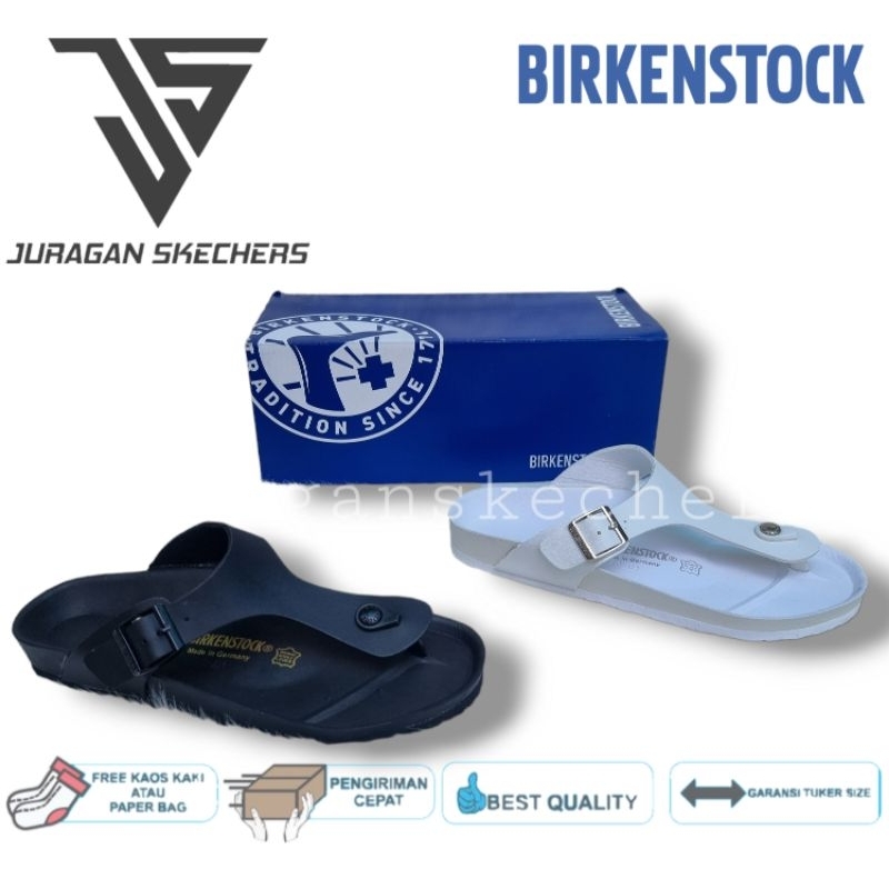 SANDAL BIRKENSTOCK GIZEH TRIPLE BLACK & WHITE/BIRKENSTOCK TRIPLE BLACK & WHITE/BIRKENSTOCK PRIA/SAND