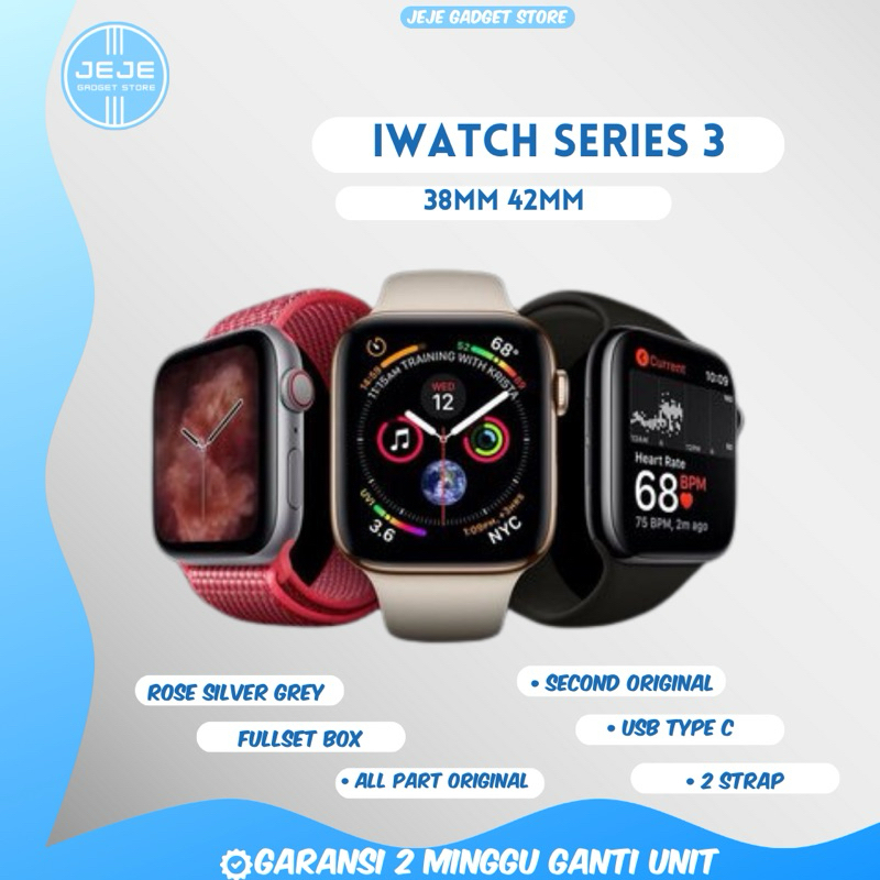 IWATCH SERIES 3 38MM 42MM SECOND LIKENEW FULLSET 100% ORIGINAL