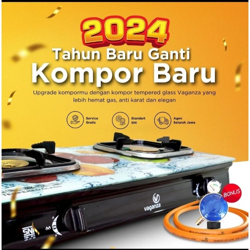 KOMPOR GAS VAGANZA 2 Tungku Tipe GGS-8 Seri 1