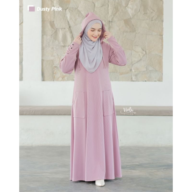 SEVA HOODIE by VIOLA HIJAB / LONG HOODIE / DRESS HOODIE / HOODIE RIB KNIT / DRESS HOODIE WANITA TERB