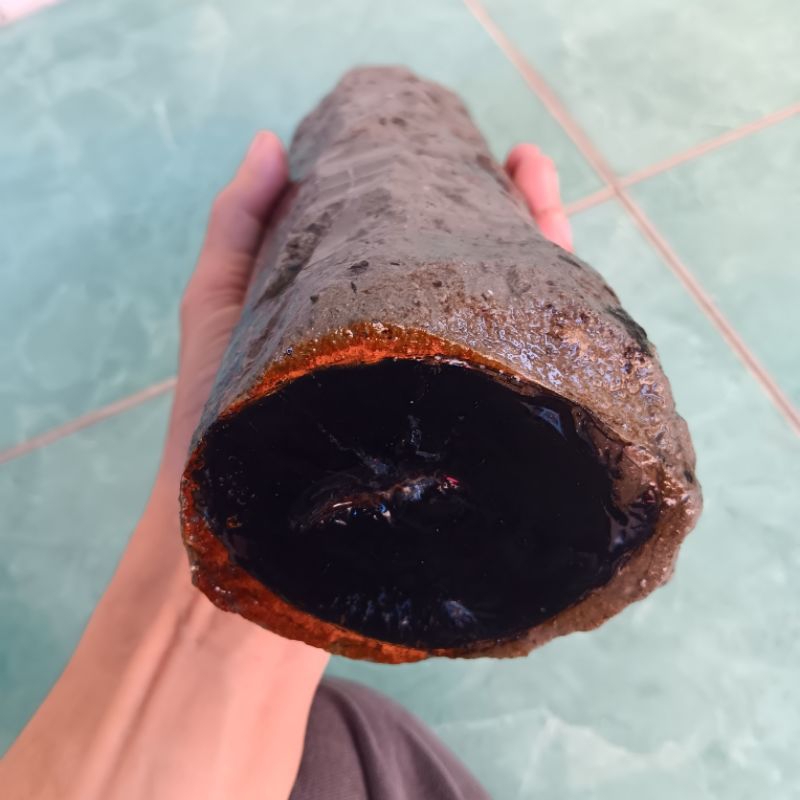Batu akik black opal sempur asli banten panjang berat 3kg