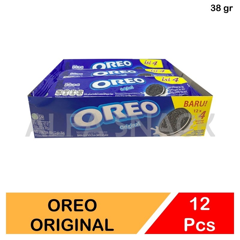 

Biskuit Mondelez Oreo Original Vanilla (12 pcs x 38 gram)