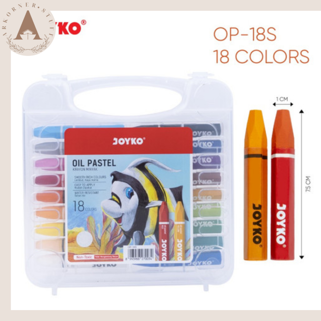 

[SET 18] Joyko Titi Oil Pastel Crayon Krayon Minyak 18 Warna