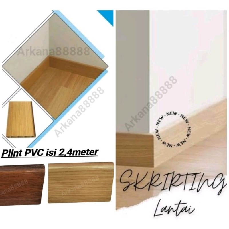 Plint PVC / List dinding PVC / List plank PVC isi 2,4meter
