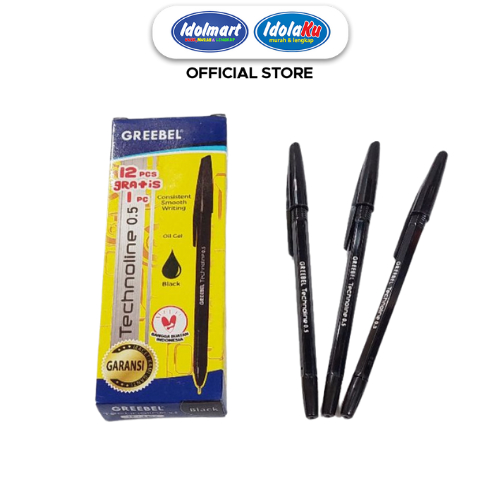 

IDOLMART Pulpen Greebel 12 pc + Free 1 Technoline 0.5