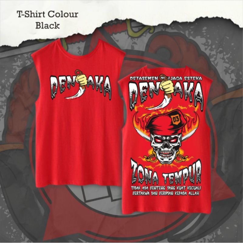 KAOS SINGLET PSHW DETASMEN ESTEKA DENJAKA ZONA TEMPUR TIDAK ADA BENTENG YANG KUAT SINGLET PSHW TERBA