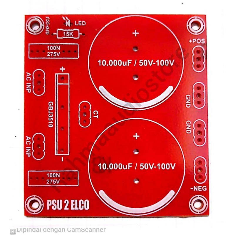 PCB PSU 2 ELCO