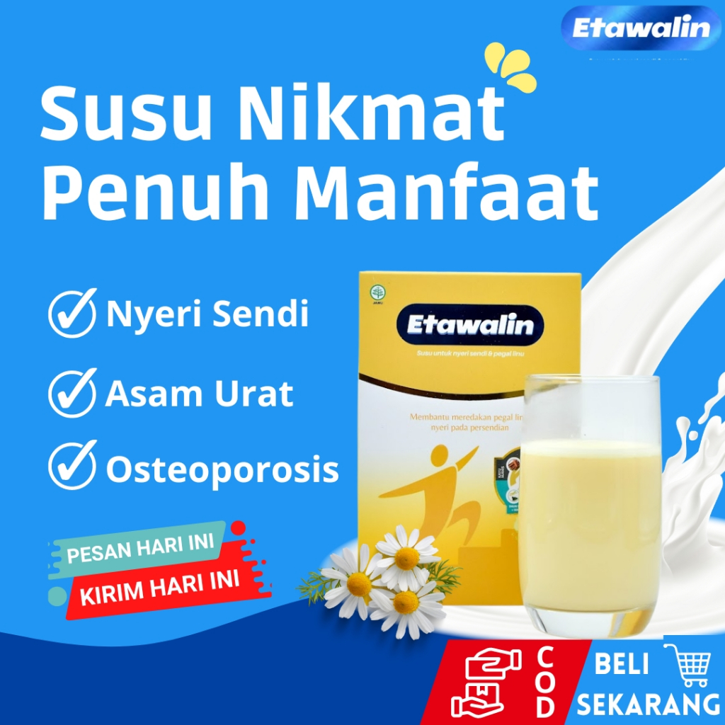

Etawalin Susu Kambing Etawa Solusi Asam Urat Dan Nyeri Sendi Original 1 Box