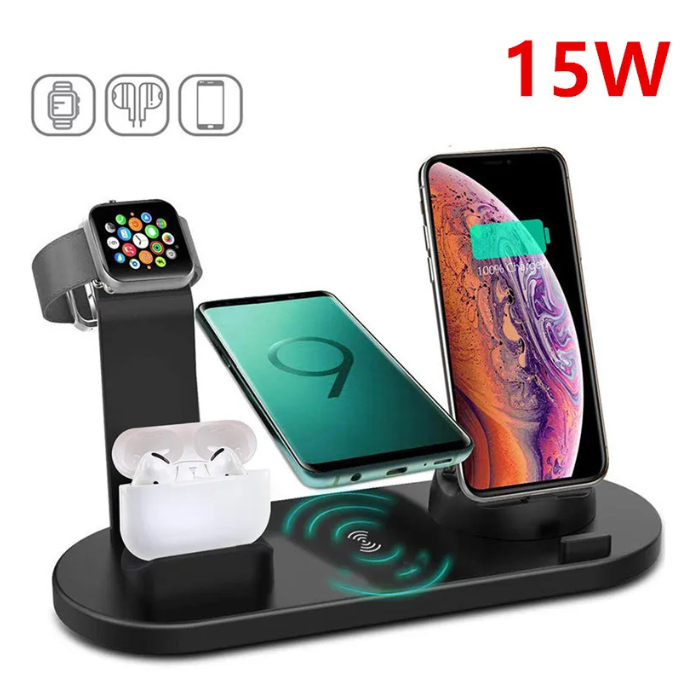 Wireless Charging Dock 6 in 1 iPhone/Android/Smartwatches/Airpods/TWS