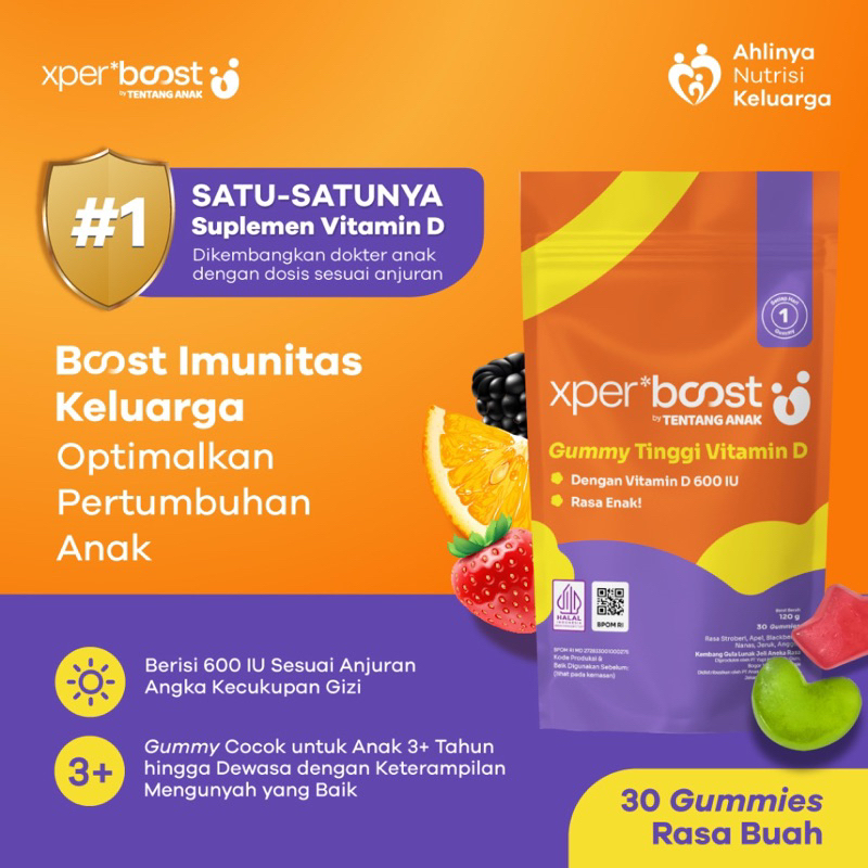 Expert Boost Expert Care Boost Gummy Vitamin D 600 Iu Anak Dan Dewasa Boost Imunitas & Pertumbuhan