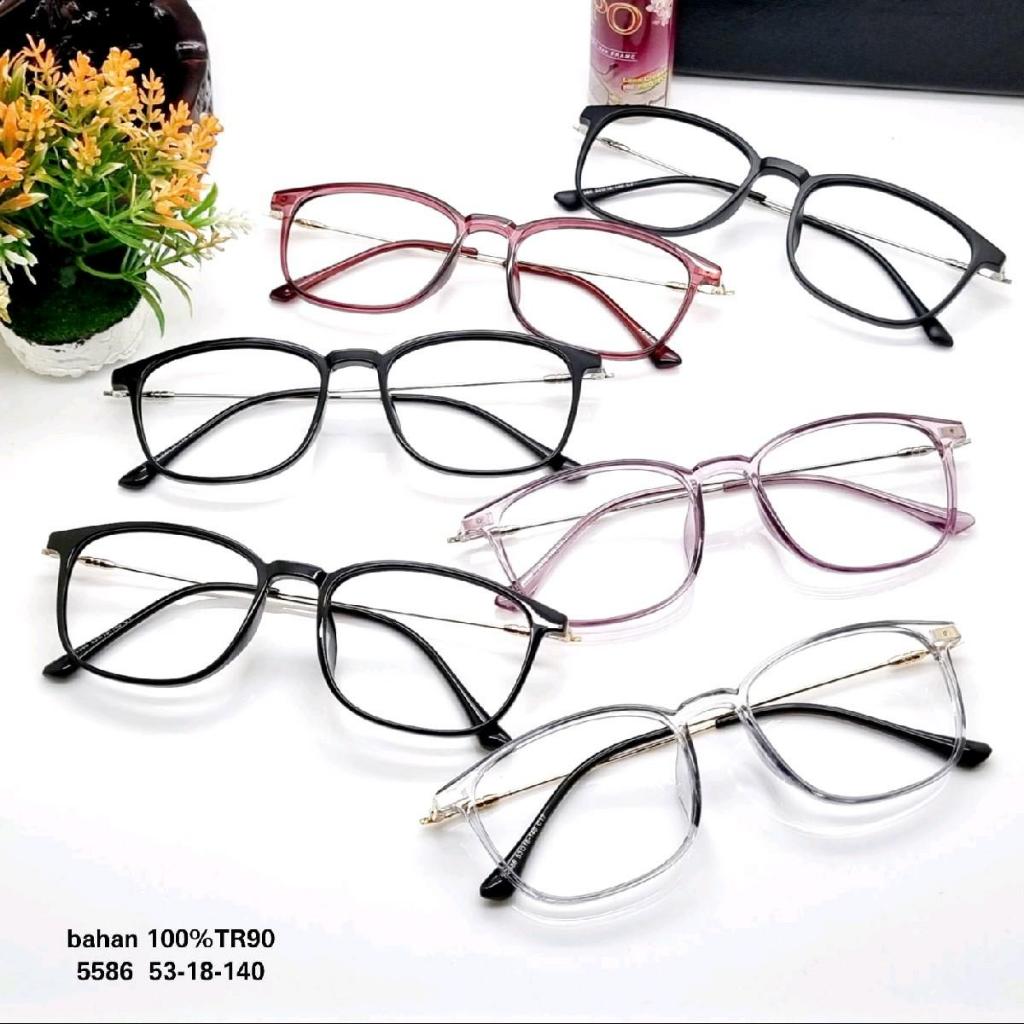 kacamata normal bahan lentur flexibel lensa antiradiasi type 5586
