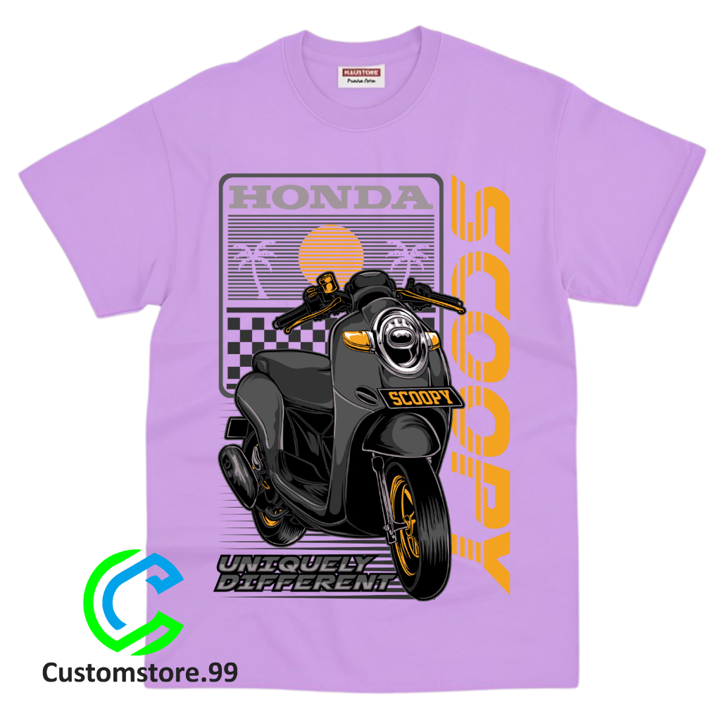 Baju Anak Kaos Anak Motif Motor SCOOPY Terbaru FREE NAMA