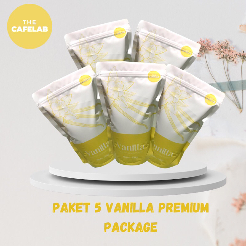 

Paket Bubuk Minuman Rasa Vanilla Premium isi 5 pack 500gr / Cafelab