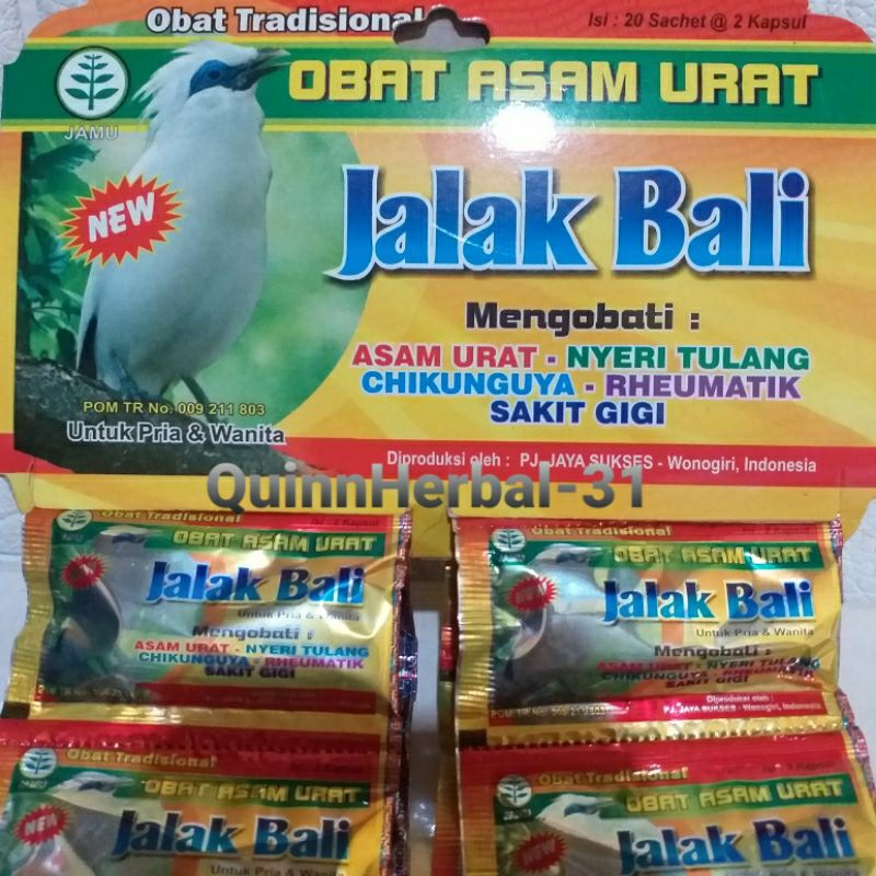 Obat asam urat JALAK BALI (Hanger)100 %Original