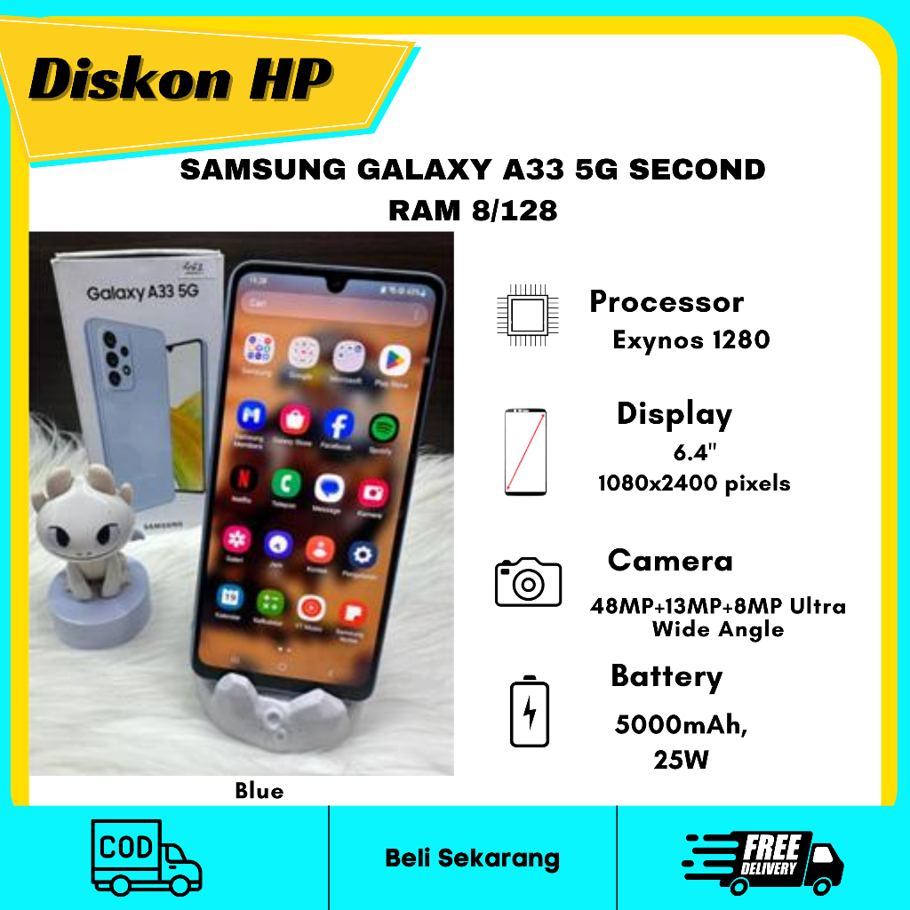 SAMSUNG GALAXY A33 5G RAM 8/128-BLUE
