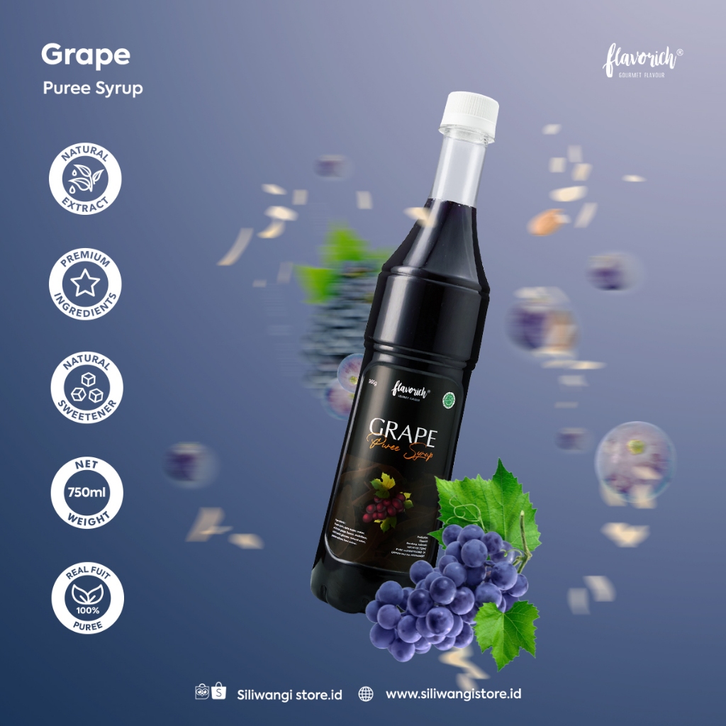 

FLAVORICH - Sirup Puree Grape / Gourmet Syrup / Sirup Untuk Hotel, Restaurant and cafe.