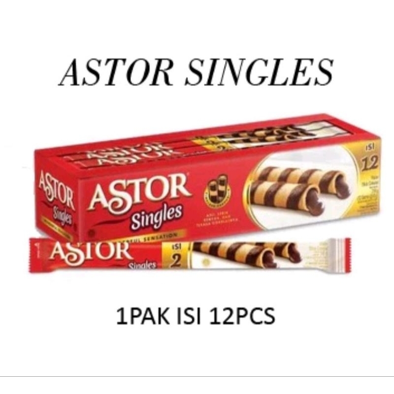 

Snack Astor Singles Wafer Stick Chocolate 1 Dus isi 20pcs