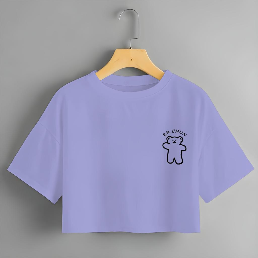 KAOS CROP TOP KOREA | CROP WANITA PREMIUM