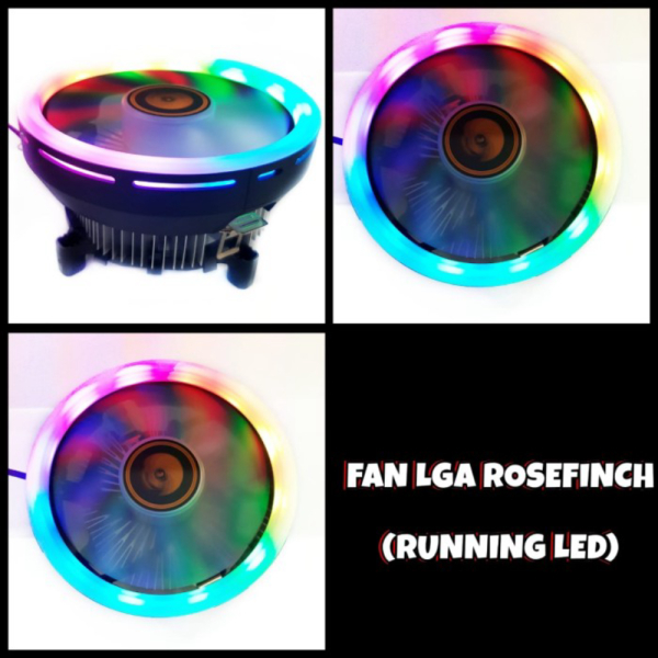Promo Fan Processor RGB Running LED / Kipas Cpu Cooler LGA/115X/775/AM3/AM4 Limited