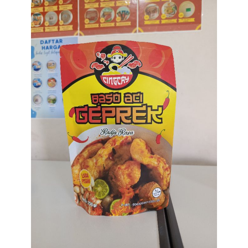

baso aci radja rasa geprek 250gr