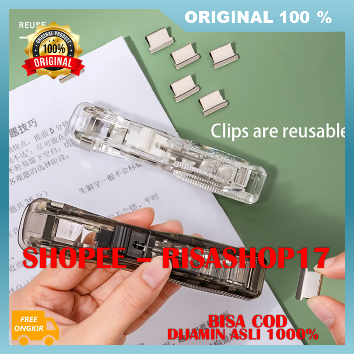 

Fastener Clip Alat Klip Kertas Otomatis Klip Binder Kertas 100% ASLI