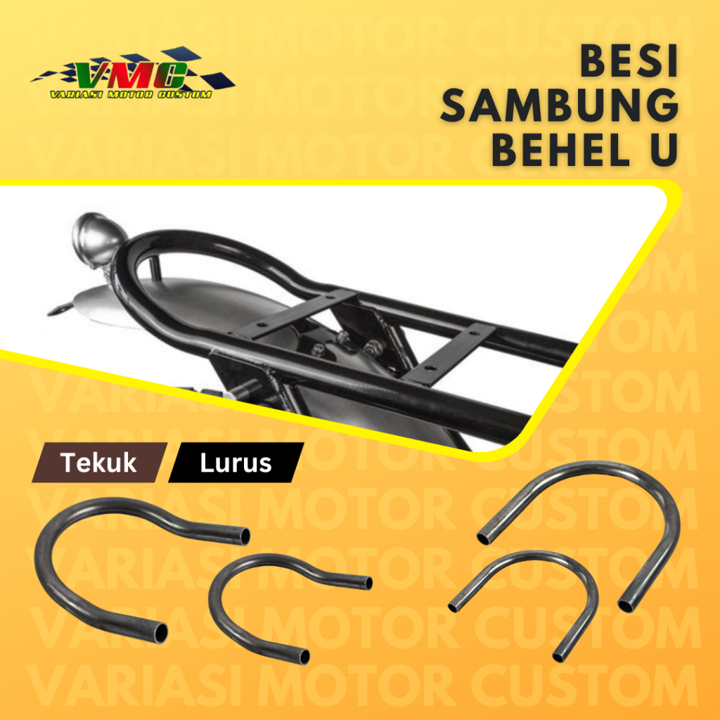 Behel U Besi Sambung Rangka Jok Motor Custom Japstyle Scarmbler Caferacer
