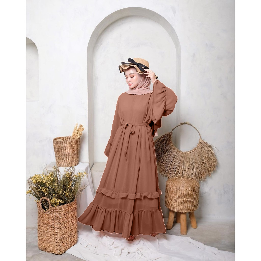 Baju Muslim Wanita Summer Dress mocca