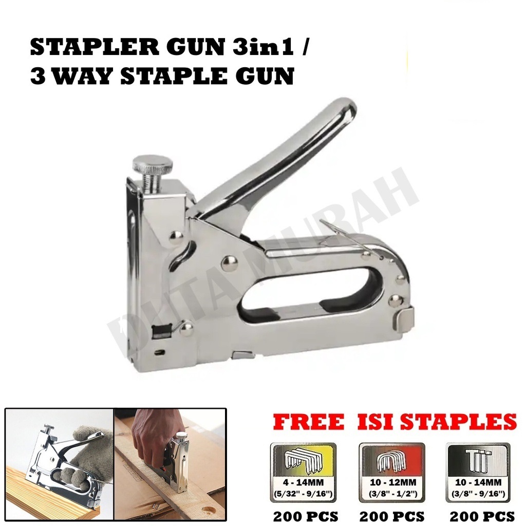 

Alat Tembak Staples atau Gun Tacker 3 in 1