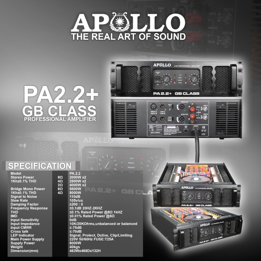 Power Profesional APOLLO PA 2.2+ power berkualitas original apollo