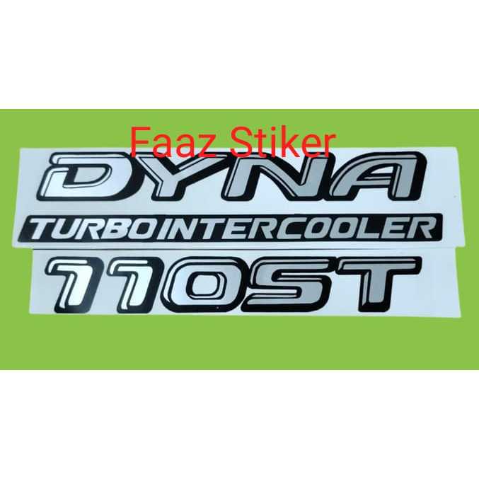 STIKER DEPAN MOBIL DYNA/DYNA TURBO INTERCOOLER 110ST