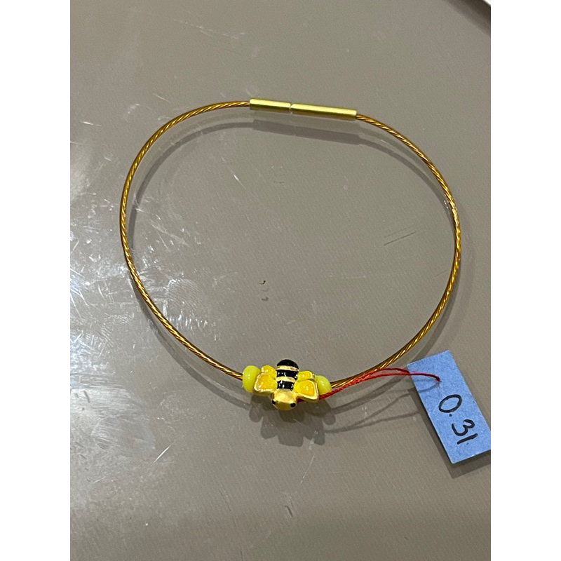 gelang tali bee emas asli kadar 999