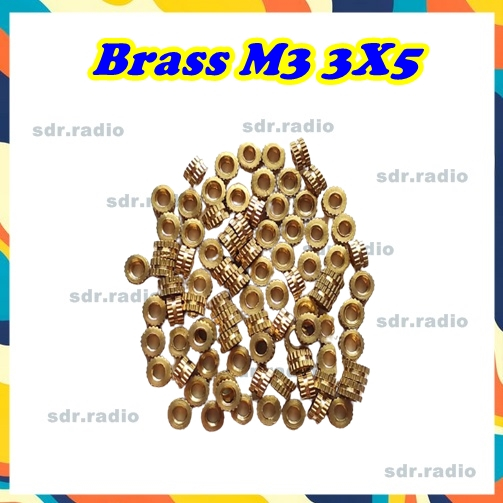 M3 3x5 Brass Knurled Insert Nut Thread 3mm