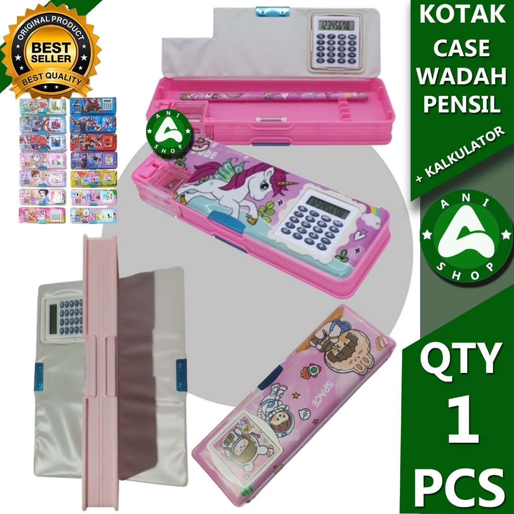 

KOTAK WADAH TEMPAT PENSIL + KALKULATOR ani shopp