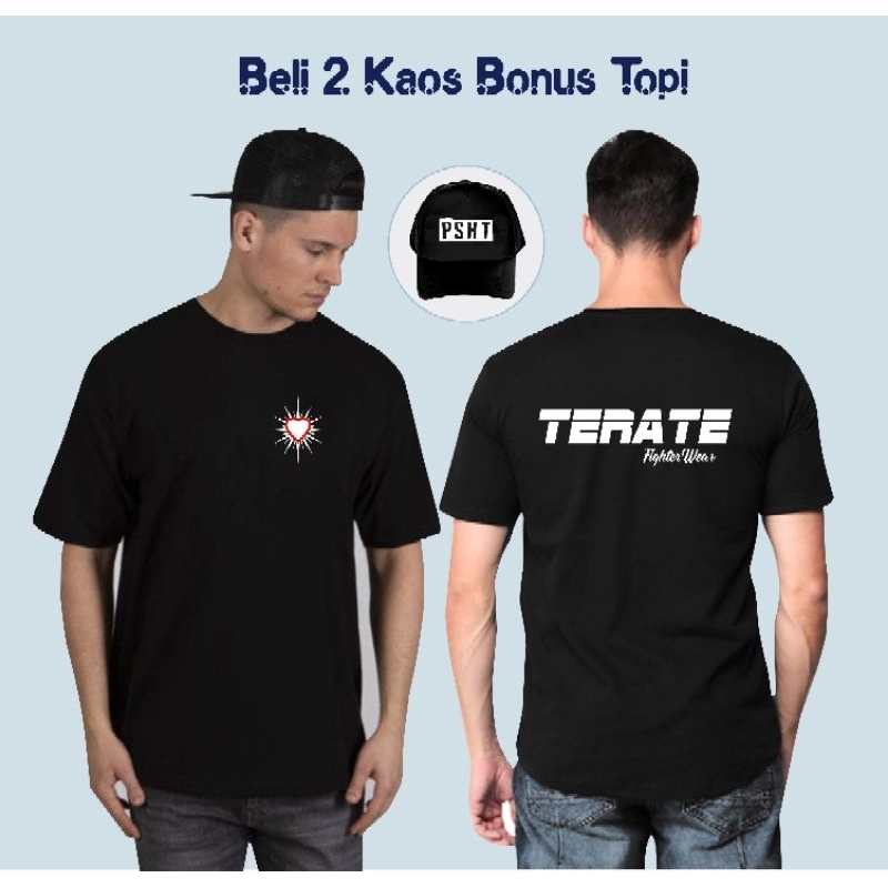 Kaos Distro TERATE PSHT Fighter Wear Beli 2 Bonus Topi