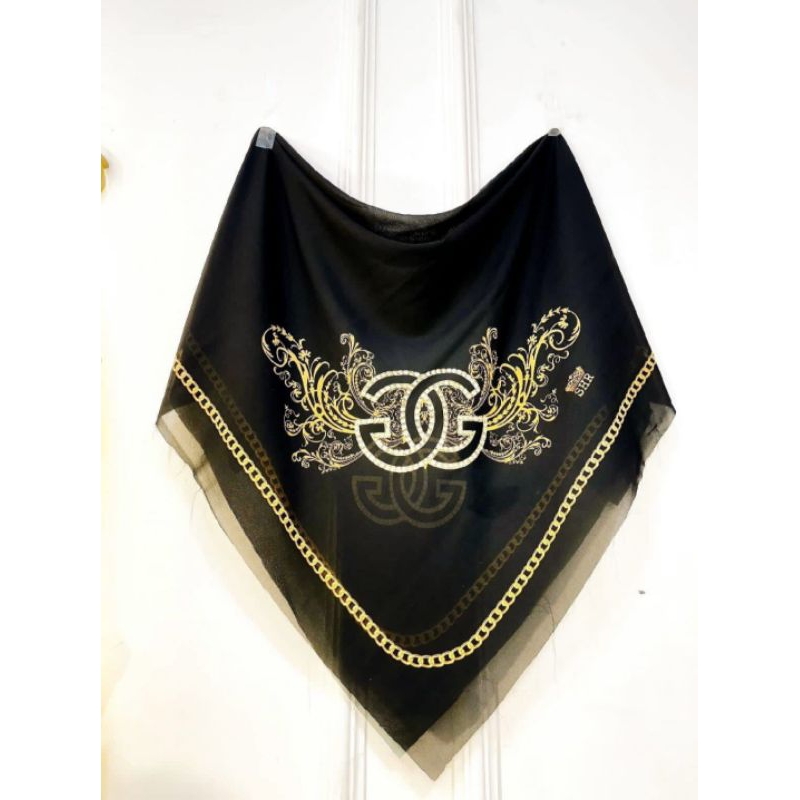 Hijab Segiempat Gucci Batu bunga Original by SHR (Edition 01)