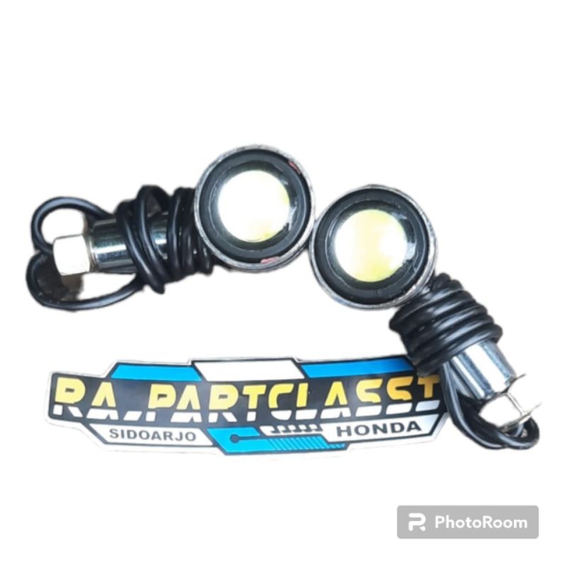 Lampu Sein LED Model Palu Full Besi Crome CB MP Tiger Nyala Putih