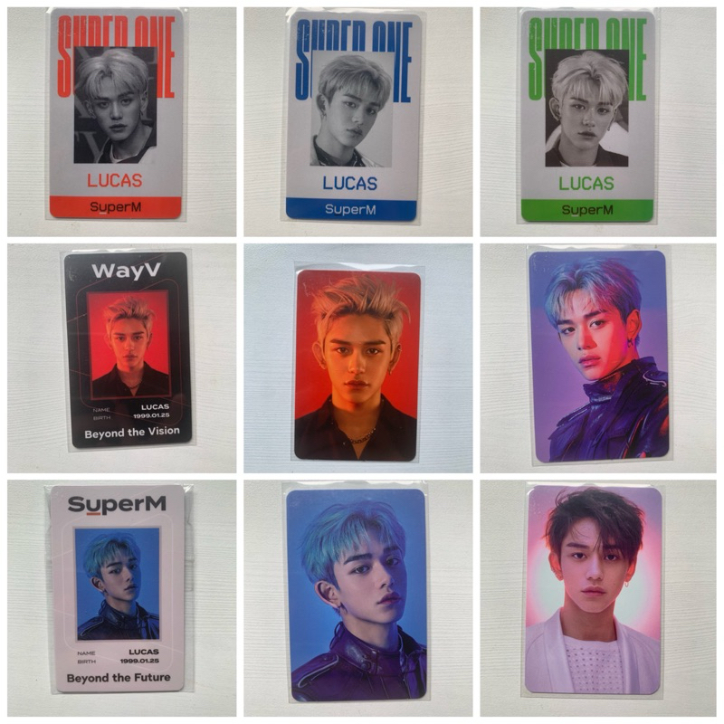 WTS PC PHOTOCARD NCT WAYV SUPERM EXO Lucas DO D.O Kyungsoo ID Card Merah Ijo Biru Hijau Beyond Live 