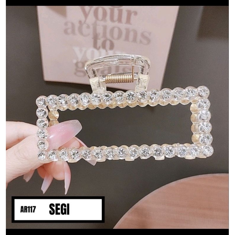 JEPITAN RAMBUT KOREA BAHAN PLASTIK UKURAN BESAR / JEDAI ALA KOREA KOTAK