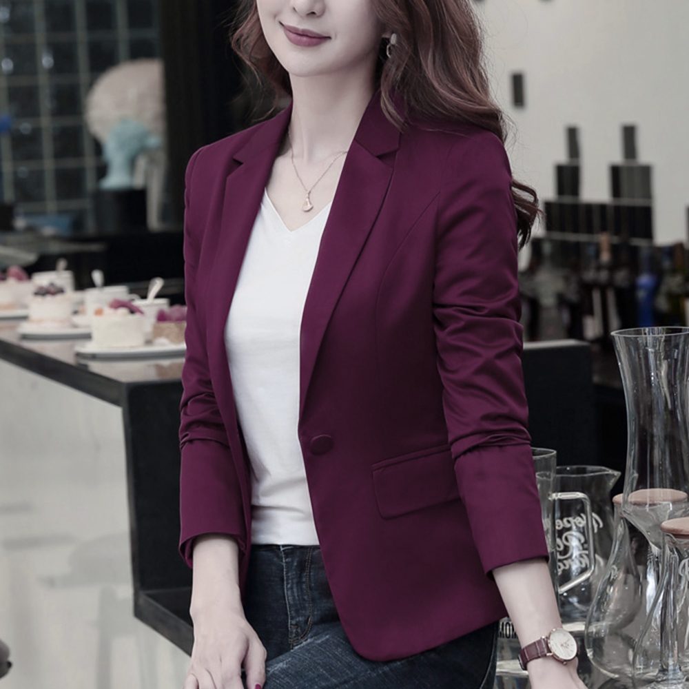 Blazer Wanita Korean Style Slimfit Pakaian Meeting Jas Kantor Pakaian Sidang Skripsi Pakaian Meeting