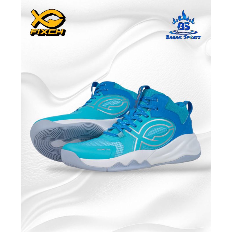 Fixch FROGSTOMP - Malibu Blue / White / Powder Blue, Fixch Sepatu Voli Volly Fixch Original